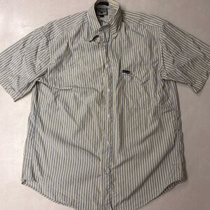 Faconnable Blue and Yellow Striped Casual Shirt